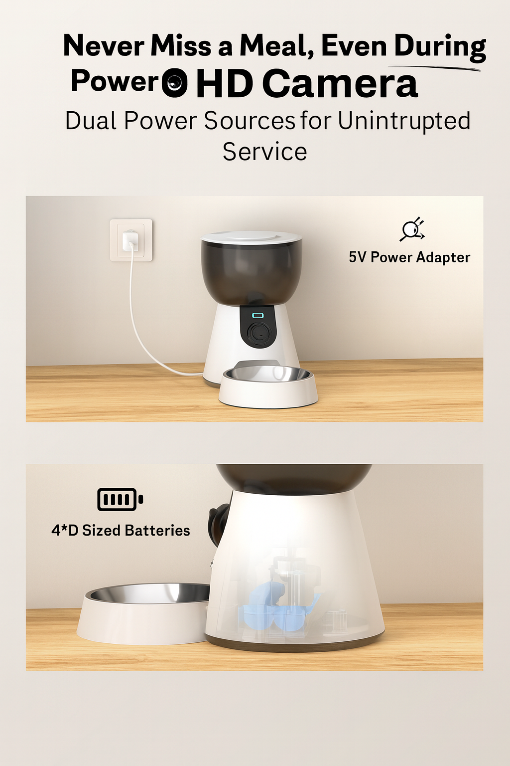 WagforBot™ Smart Feeder Cam – Automatic Pet Feeder with HD Camera