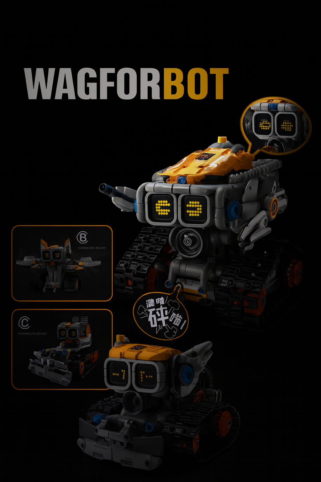 WagforBot™ 3-in-1 RC Transforming Robot Kit – Car, Dinosaur & Bot